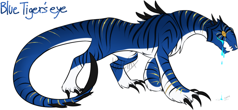 Blue Tiger's Eye By Kattinx - Steven Universe Corrupted Gem Oc (1024x464)
