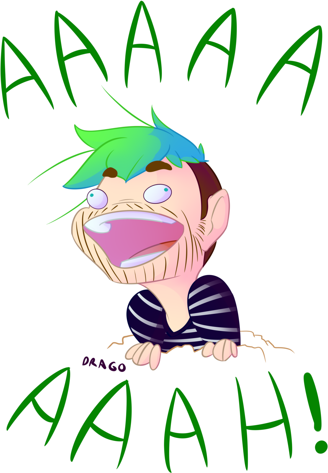Clip Art Yelling - Cartoon (1280x1656)