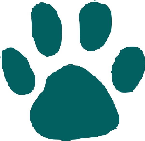 How To Set Use Dark Teal Paw Print Svg Vector - Teal Paw Print (600x584)