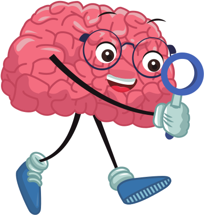 Cute Brain Searching Something - Illustration (550x550)