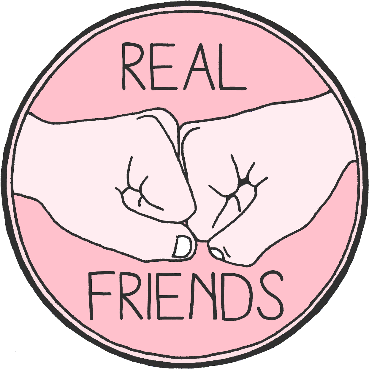 Overlays Transparent Tumblr Png - Real Friends Logo (1280x1287)