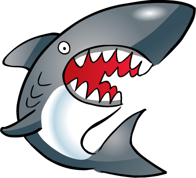 ค่ะ ถ้าเพื่อนๆ นำภาพไปลดขนาดให้เล็กลง - Angry Shark Clipart Png (400x362)