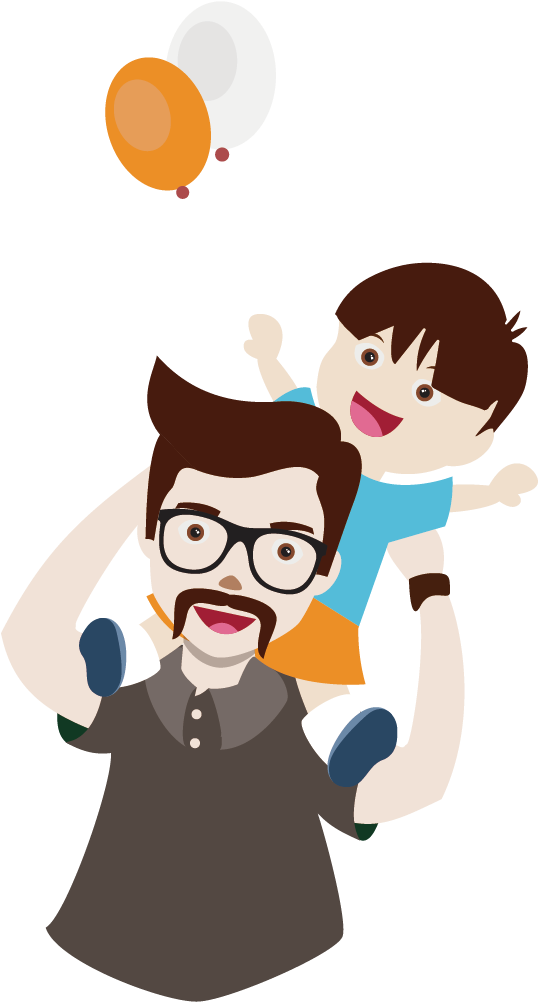 Father Cartoon Child - Dad And Son Png (1134x1134)
