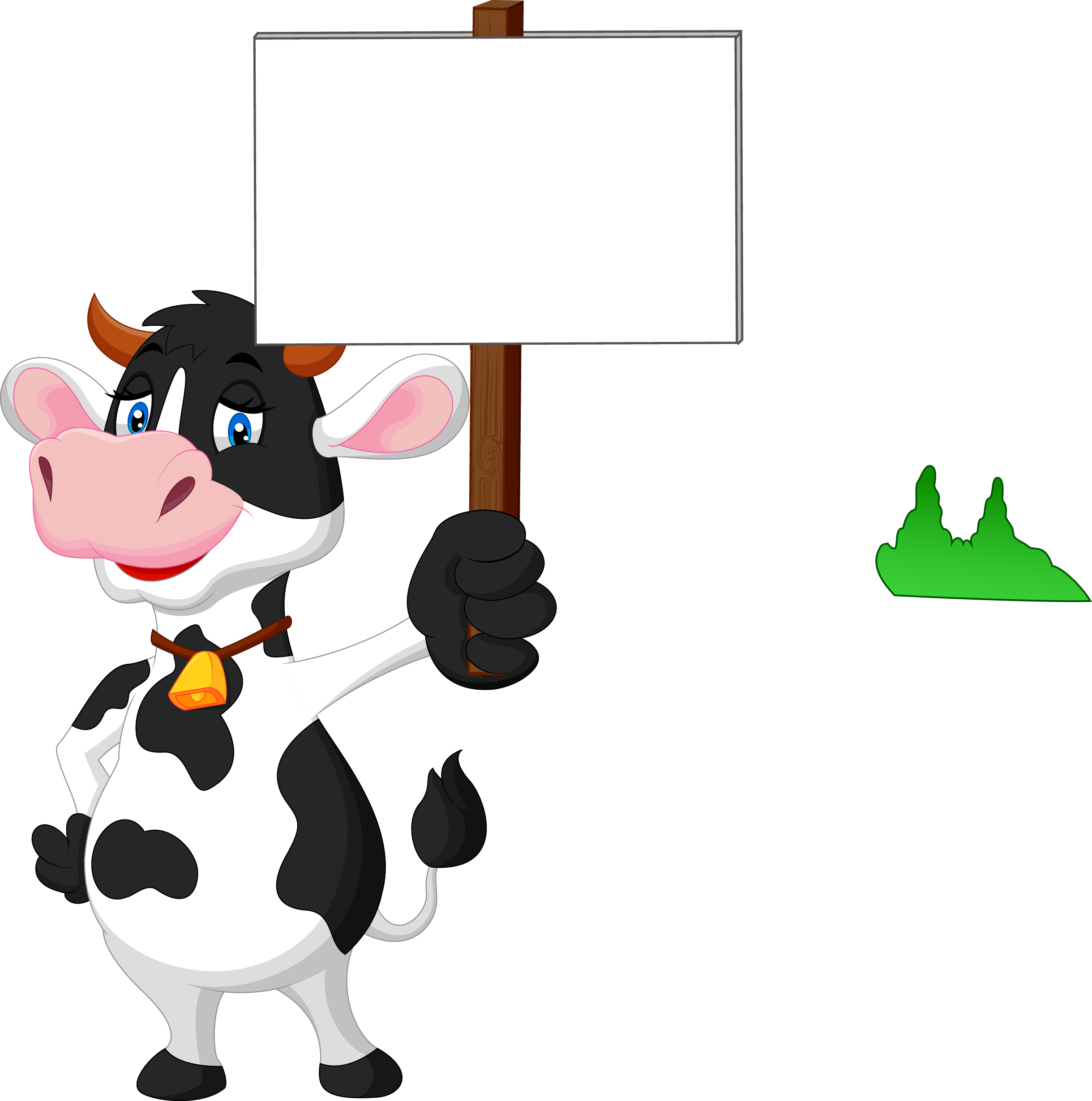 Cattle Cartoon Stock Photography Illustration - Standing Cartoon Cow (2439x2460)