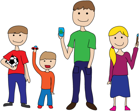 Miam Bomm Was Built By A Dad And His 3 Children - Cartoon (500x400)