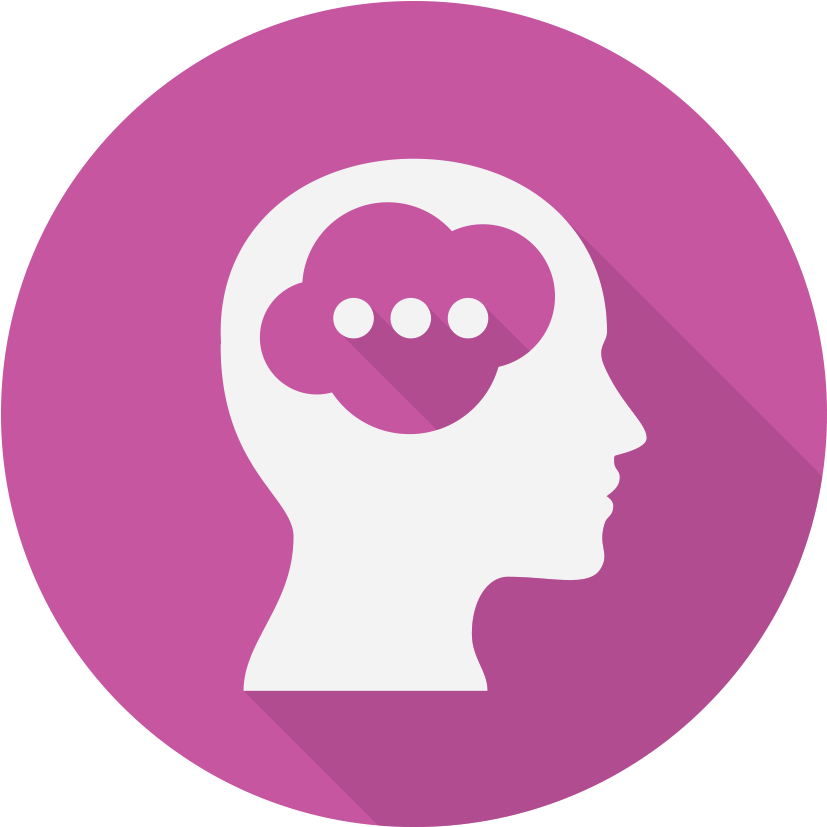 Flat Long Shadow Brain Icon Modern Design - Philosophy Icon Png (1000x1000)