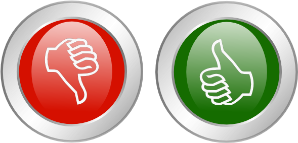 Thumbs Up Down Png - Do's And Don Ts In Counseling (595x299)