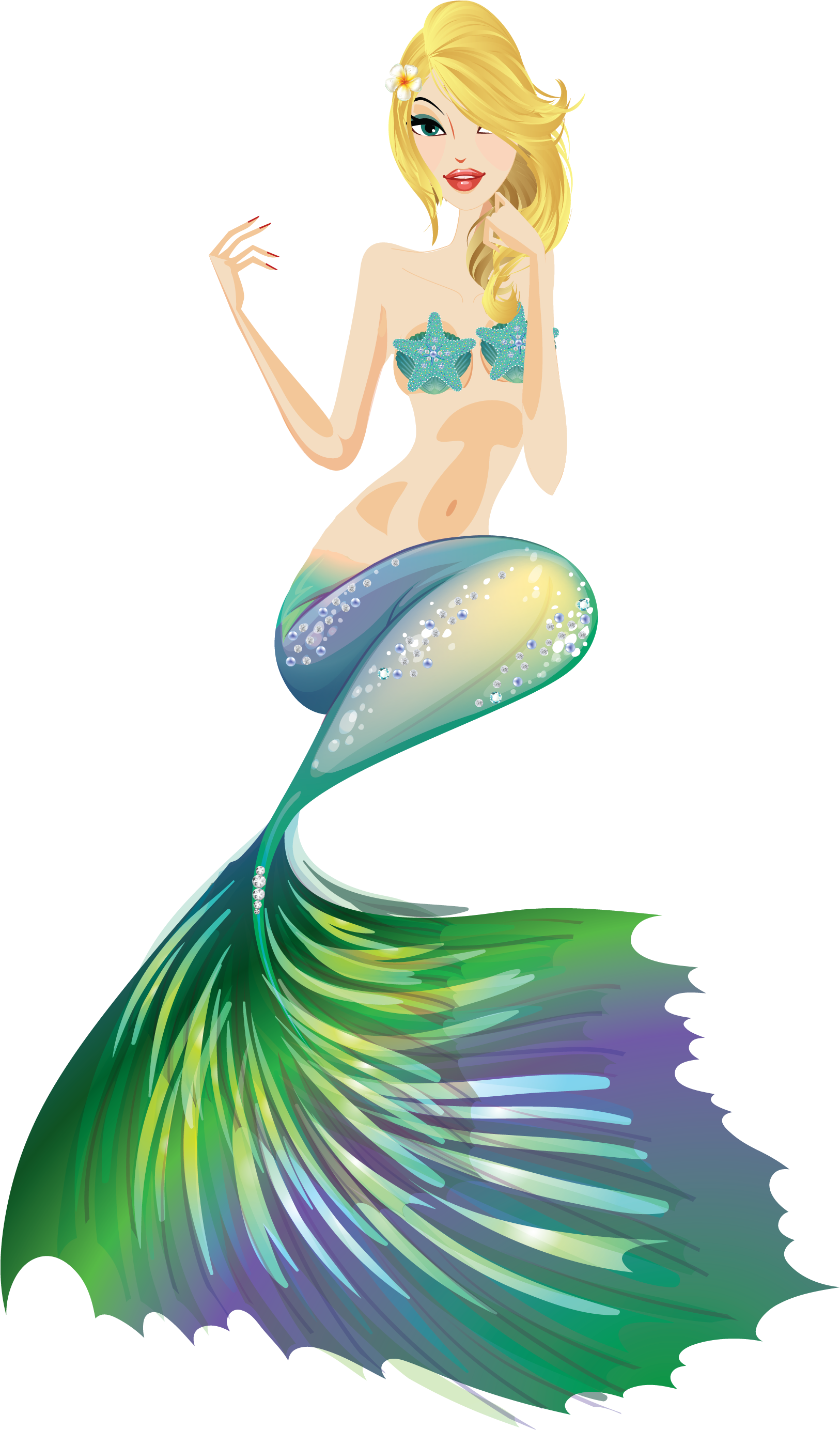 Mermaid ,freebies , Free, Clip Art, Love , Heart, Love - Canvas Print (1800x3000)