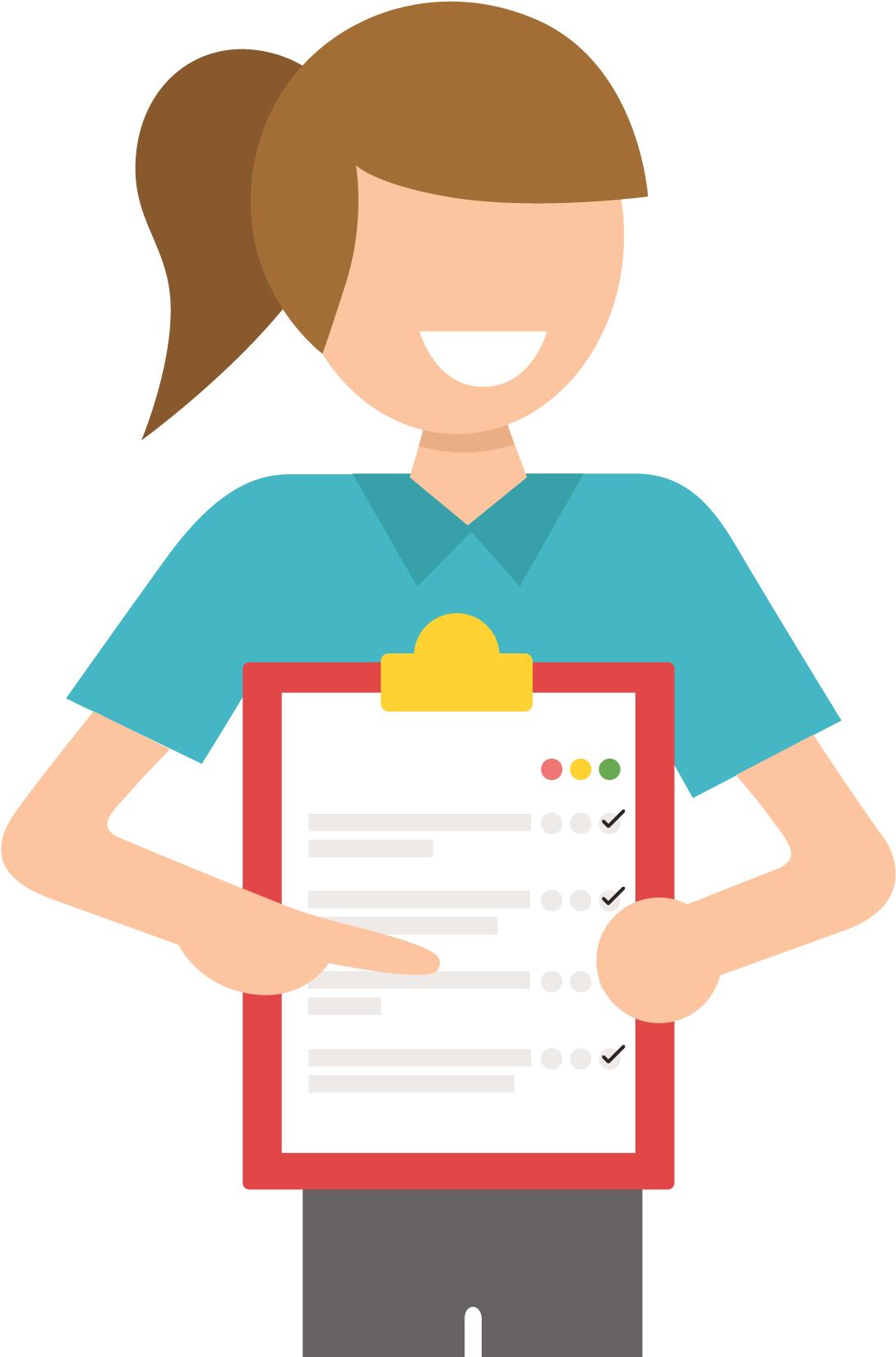 Illustration Of A Woman Holding A Clipboard - Ndis Participant (1851x2251)