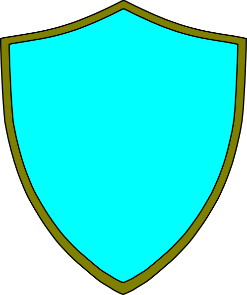 Blue Gold Shield Clip Art - Light Blue Shields Png (498x595)