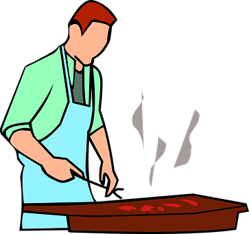 Man, Grilling, Food, Cooking, Adult - Food (363x340)