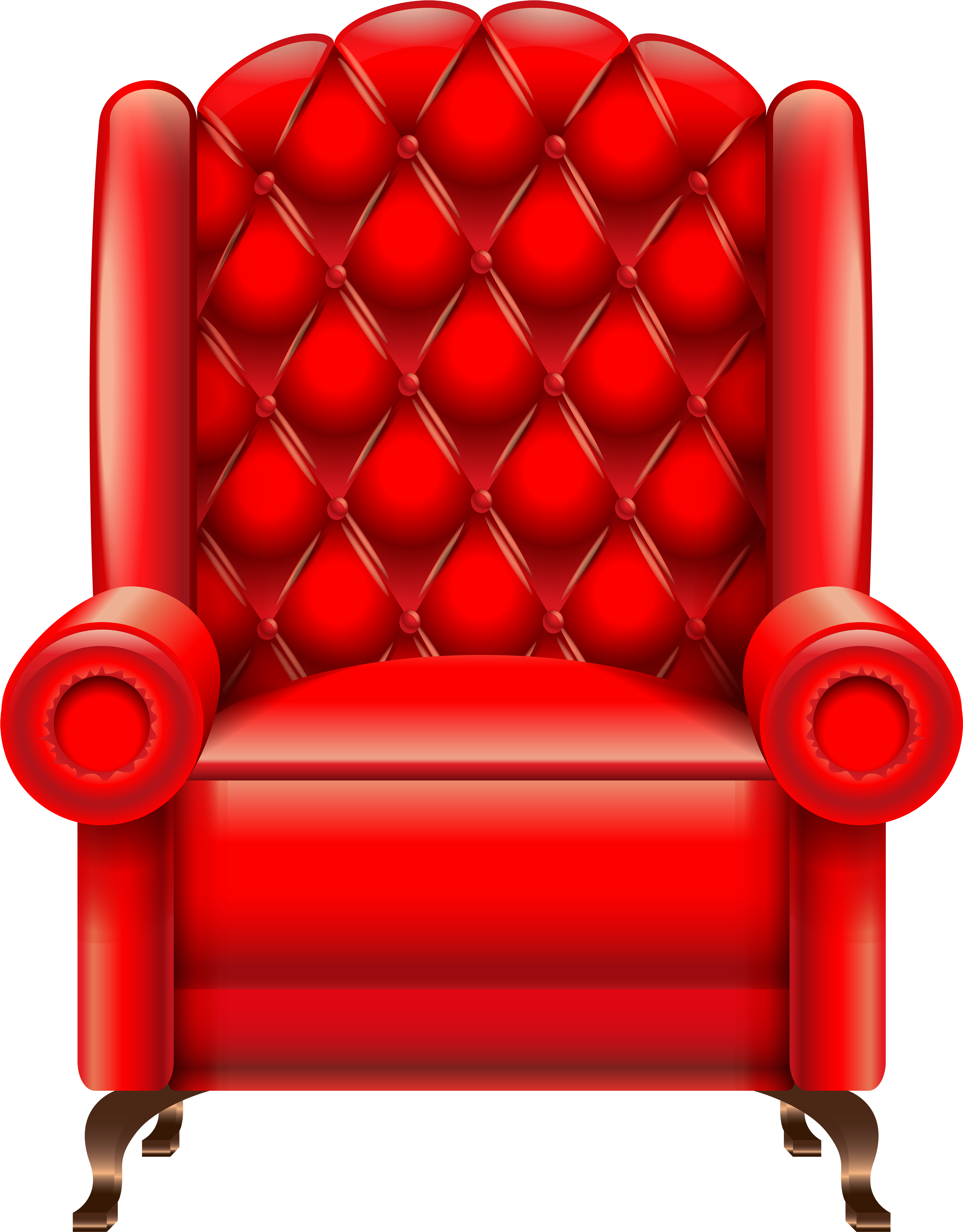 Red Armchair Transparent Png Clip Art Image - Armchair Transparent (3909x5000)