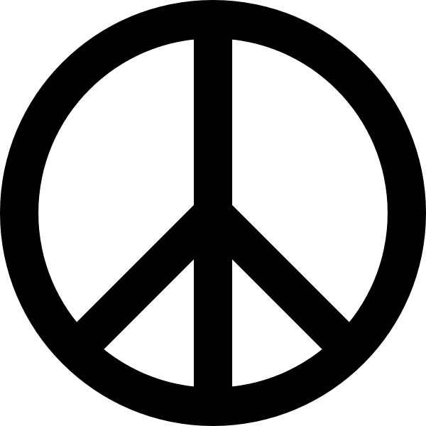 Peace Symbol Clipart Png Image - Peace And Love Symbol (600x600)