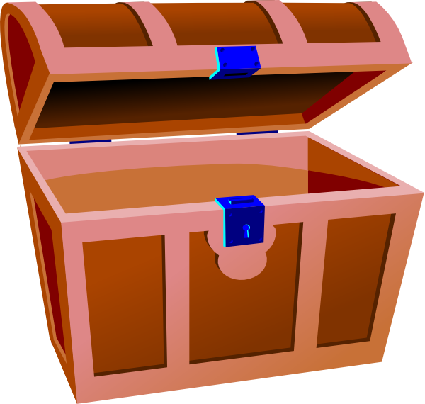 Treasure Chest Clip Art At Clker - Empty Treasure Chest Clipart (600x570)