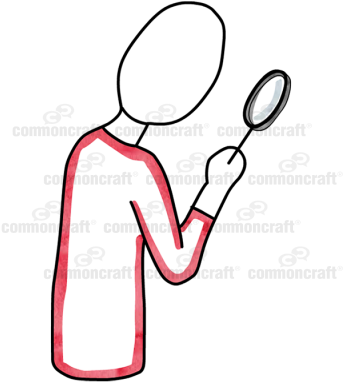 Person Back Inspect Magnify - Person Back Inspect Magnify (400x400)