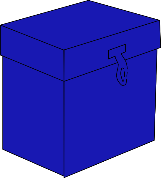 Blue Box Hi - Blue Box Clipart (540x599)