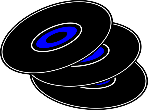 Vector Graphics Of Vinyl Records - Records Png (500x372)