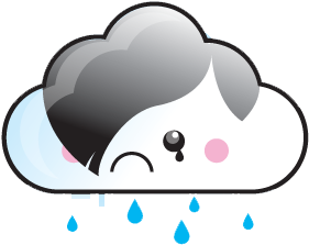Tu Mundo Png - Kawaii Emo Cloud Pillow Case (400x341)