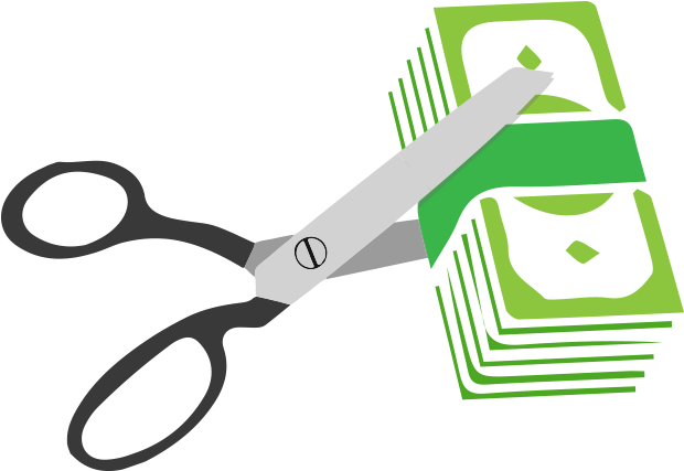 In Other Words "pavers Contractors Usa” Is The Company - Scissors Cutting Money Clipart (800x481)
