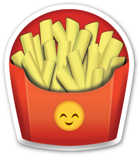**this Sticker Is The Large 2 Inch Version That Sells - French Fries Emoji (472x531)