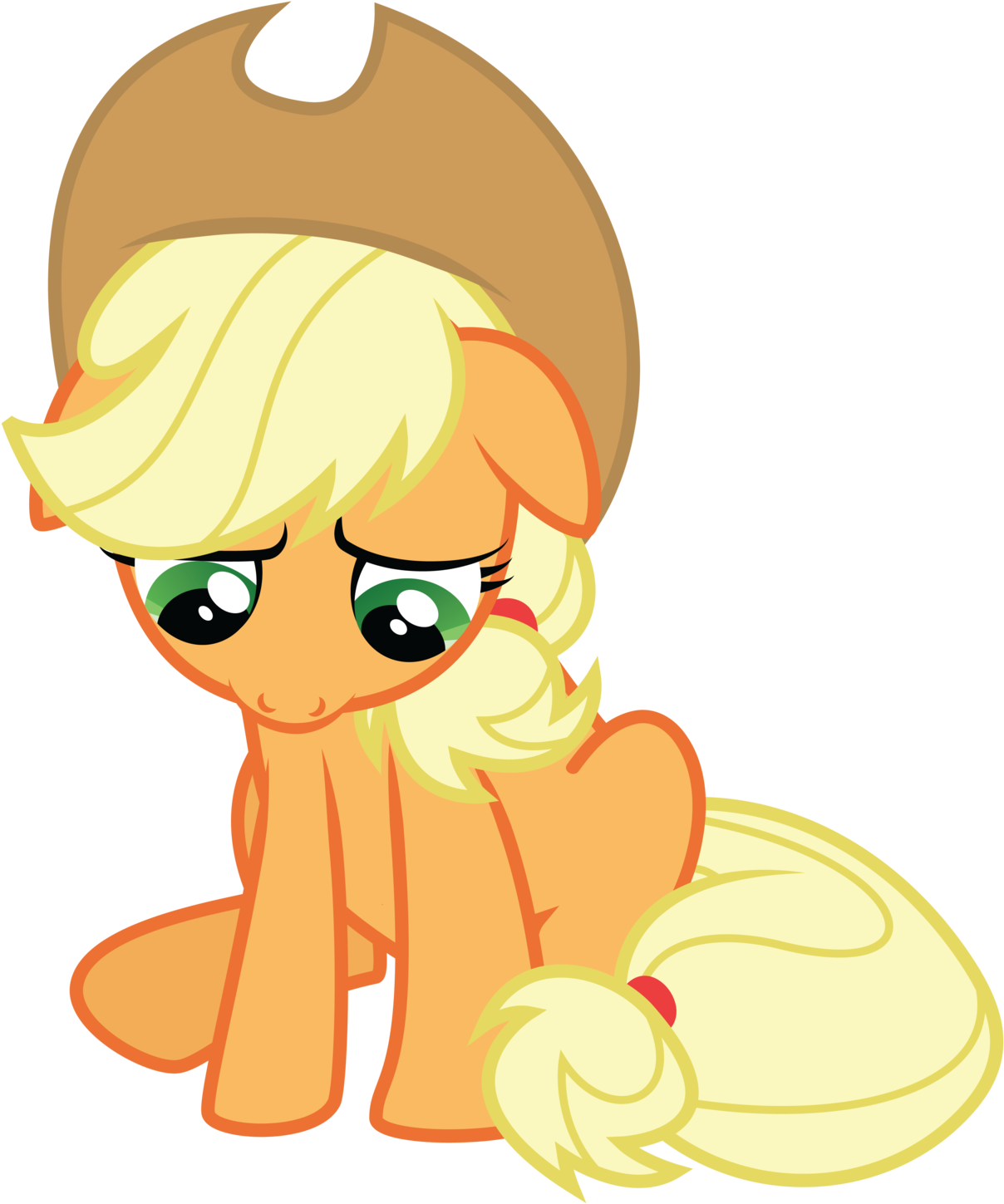 Sad Applejack By Midnight Blitz - Mlp Applejack Singing (1280x1525)
