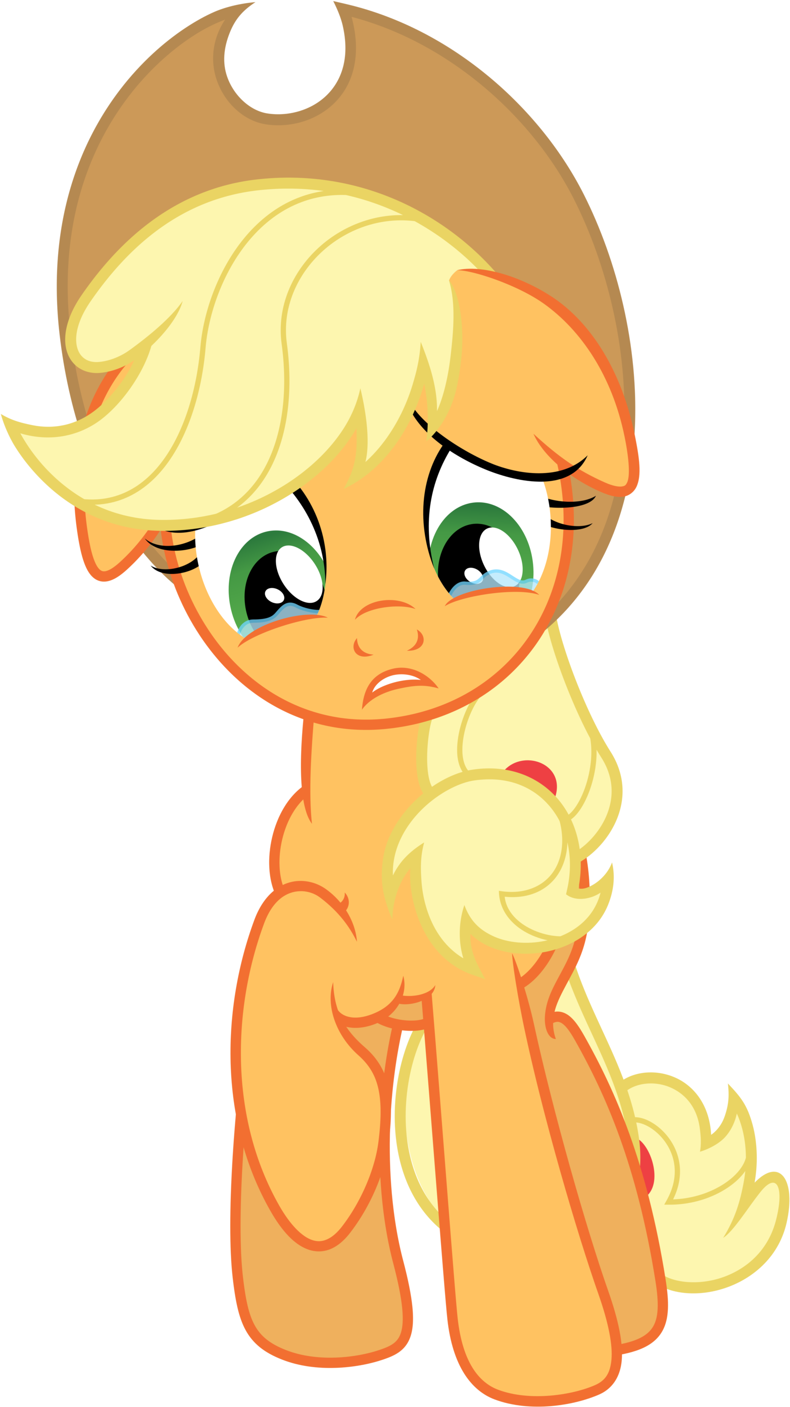 Applejack By Princesseninka - My Little Pony Applejack Sad (1600x2832)