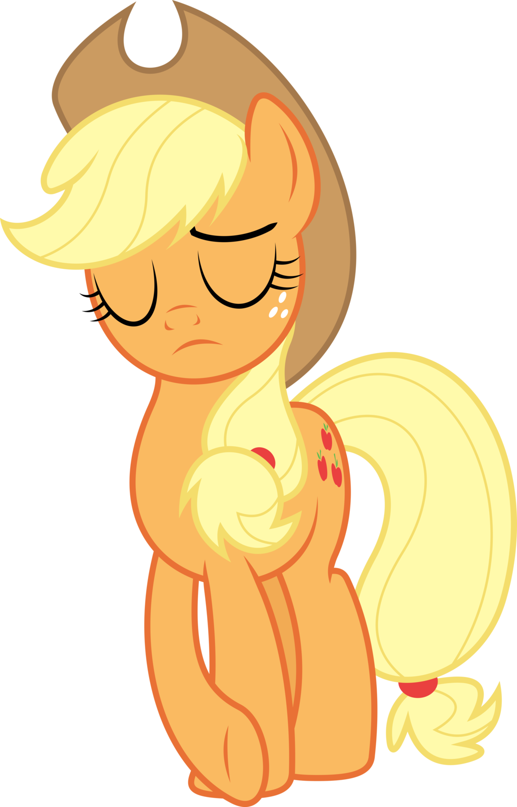 Applejack Cries On The Inside By Dasprid - Applejack Cries On Inside (1024x1597)