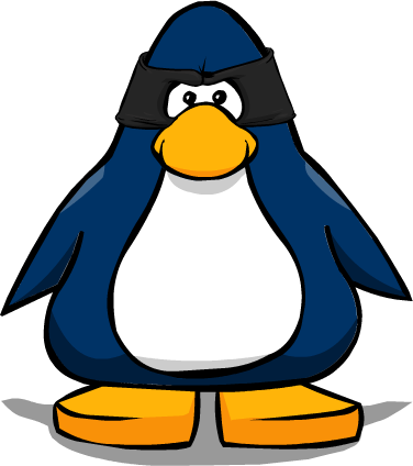Cat Burglar Mask - Club Penguin 3d Glasses (376x424)