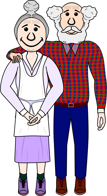Old Couple Clipart - Old Couple Clipart Png (438x800)