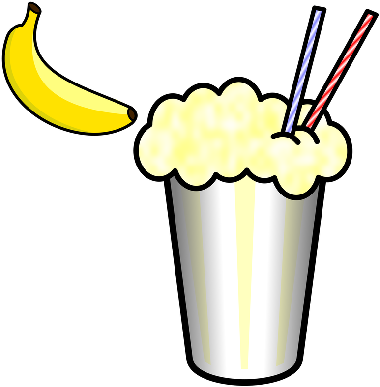 Clip Arts Related To - Banana Milkshake Clipart (800x800)
