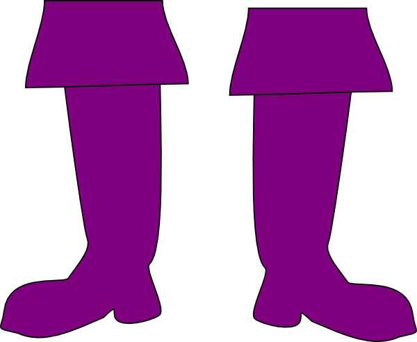 Purple Pirate Boots Clip Art - Clip Art Purple Boots (600x492)