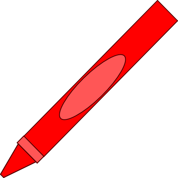 Totetude Red Crayon Clip Art At Clipart Library - White Flag With Red Stripe (600x600)
