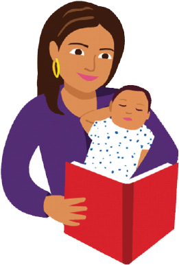 Read Aloud From Birth - Read To Baby Clip Art (292x414)