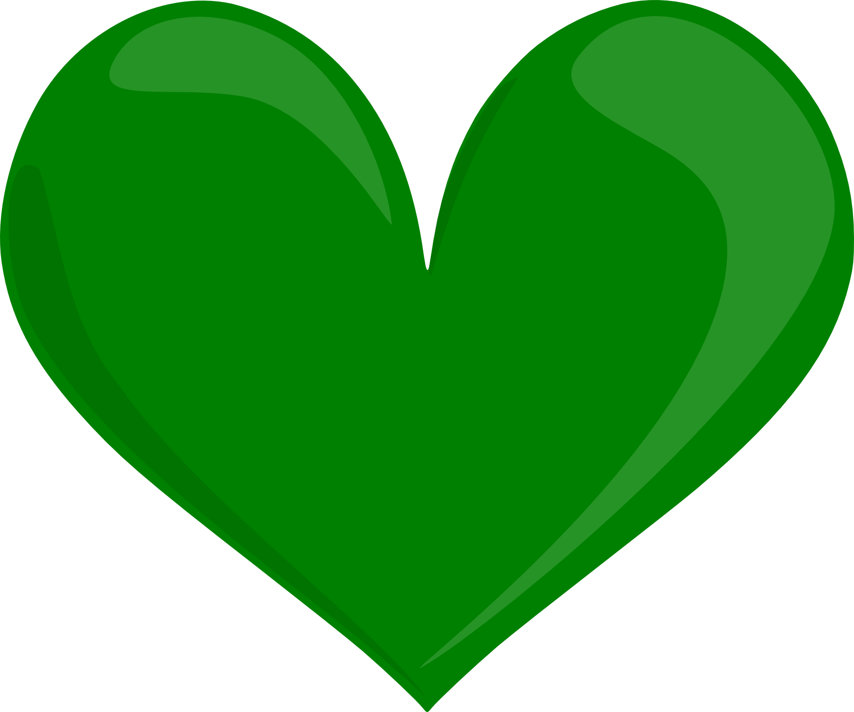 Green Heart Clip Art (1751x1459)
