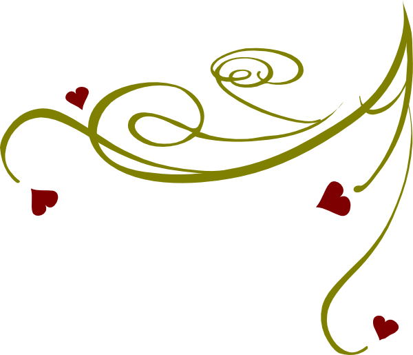 Decorative Swirl Hearts Clip Art At Clker - Swirl Hearts (600x515)