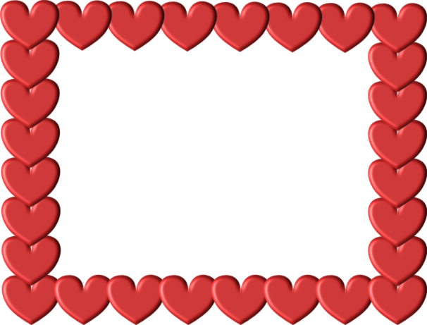 Red Heart Frame Image - Red Heart Frame Image (606x461)