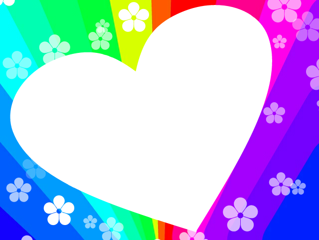 Heart Rainbow Frame By Kreatie-katie - Frame Rainbow (640x481)