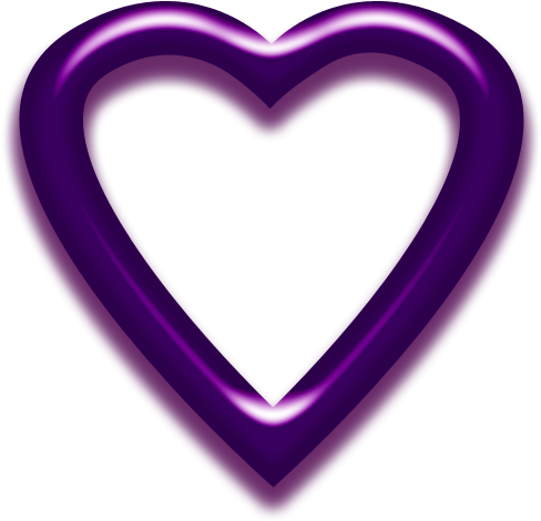 Heart Frame By Clipartcotttage - Heart Purple Picture Frame (500x500)