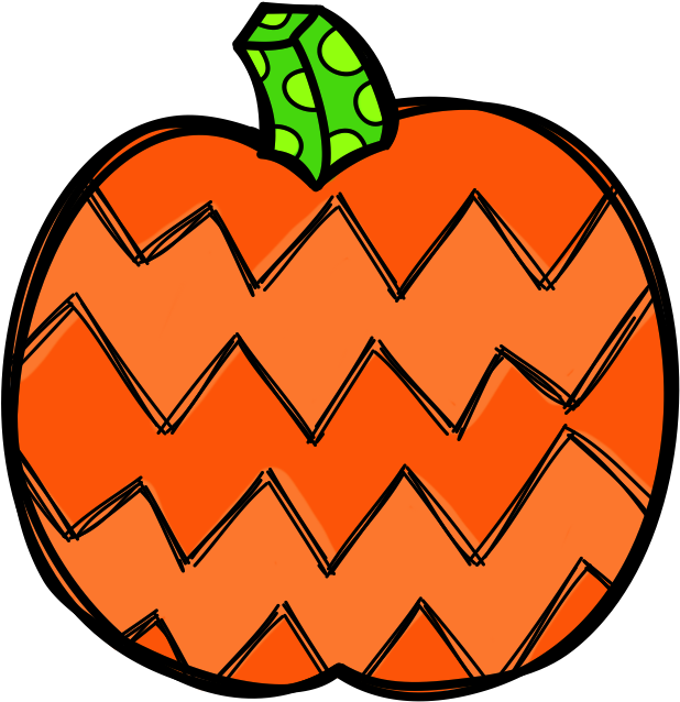 Patterned Pumpkin Clip Art - Patterned Pumpkin Clip Art (703x740)