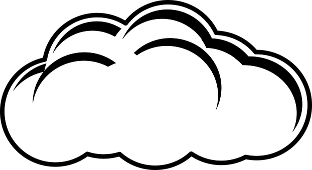 Cloud Outline Clip Art At Clipart Library - Gambar Awan Hitam Putih (622x340)