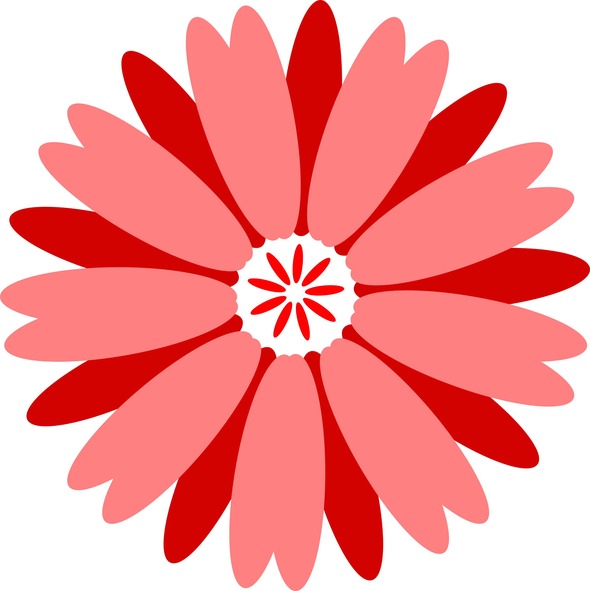 Red Flower Clipart Fower - Flower Images For Design (2395x2400)