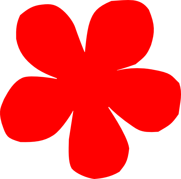 Red Flower Clipart Free (600x594)