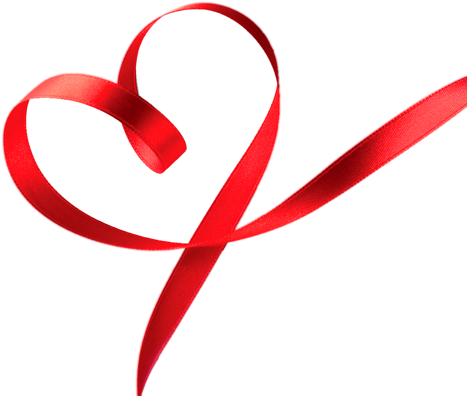 Ribbon Heart Cliparts - Ribbon Heart (1011x840)
