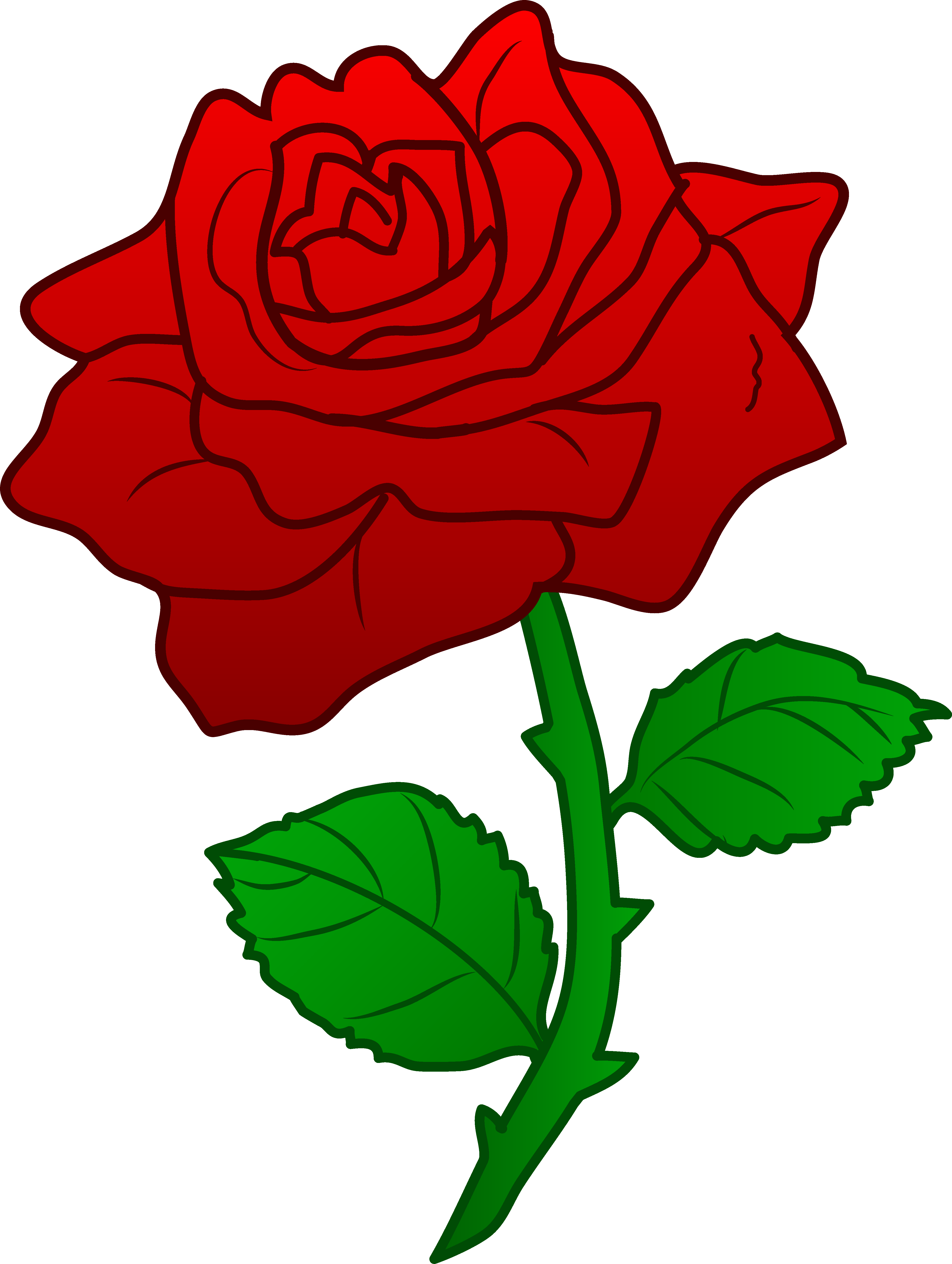 Clipart Rose - Rose Beauty And The Beast Png (4481x5947)