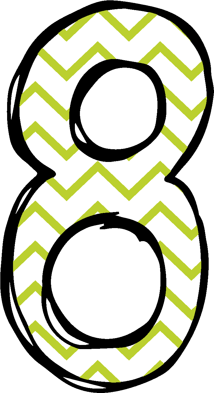 Matek - Cute Number 8 Png (942x1436)