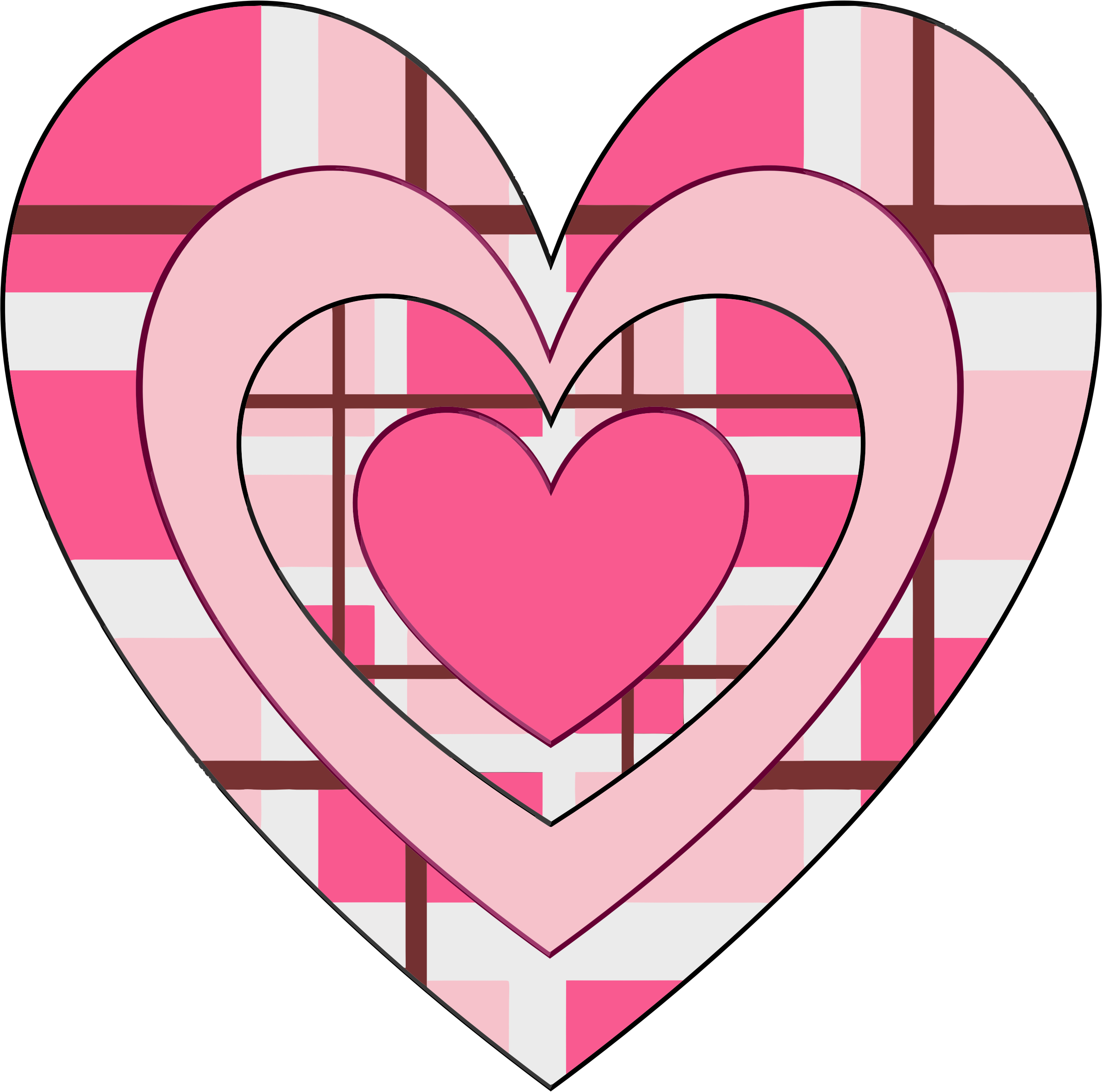 Fancy Valentine Heart - Valentine Heart Clipart (2398x2376)