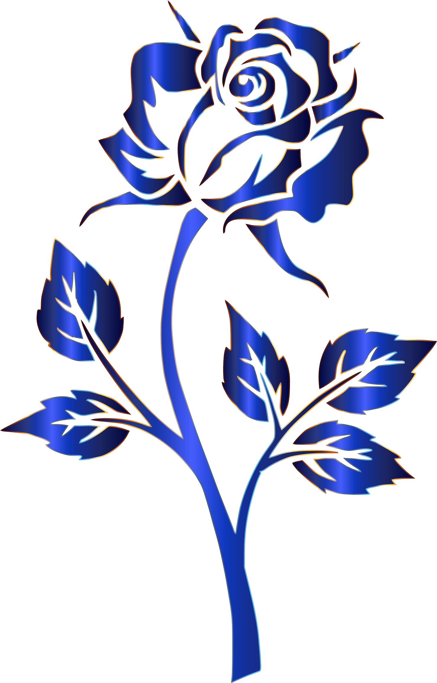 Blue Rose Clipart Transparent - Blue Rose No Background (1477x2310)