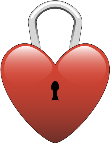 Heart Lock Clip Art Znnqtatf - Clipart Lock (401x520)