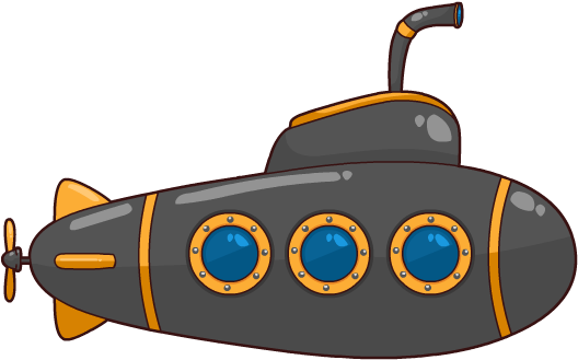 Cartoon Submarine Clipart Free To Use Public Domain - Submarine Clipart (614x392)