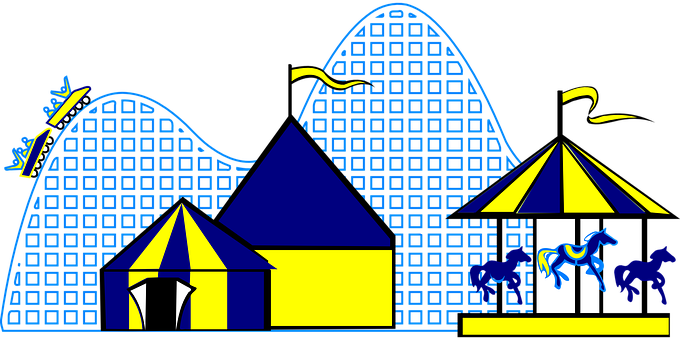 Annual Fair Vanity Fair Tents Caroussel Ma - Amusement Park Clip Art (680x340)